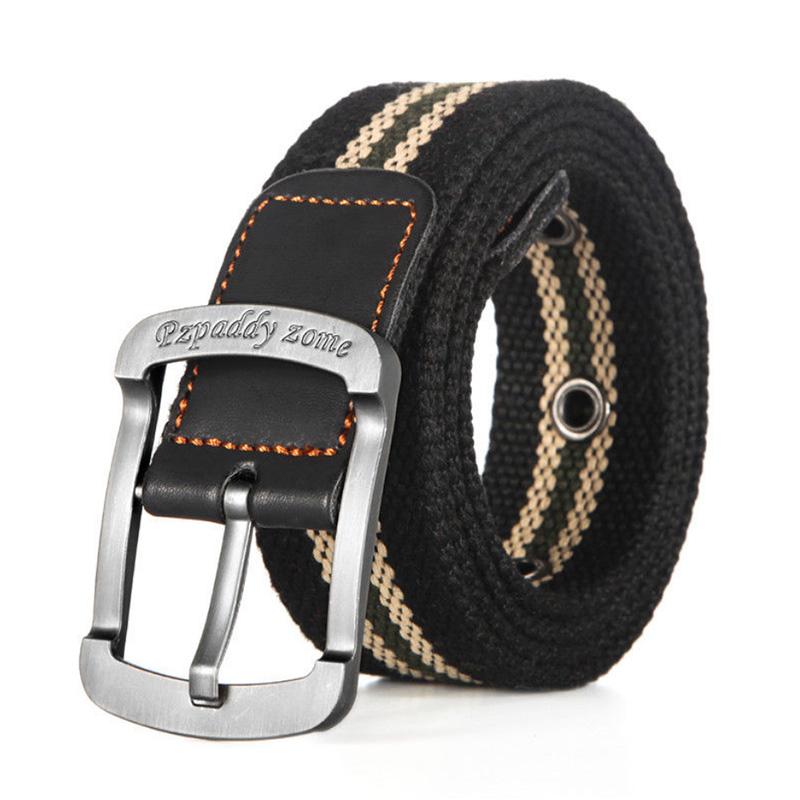 Striped Contrast Military Training Punk Unisex Belt