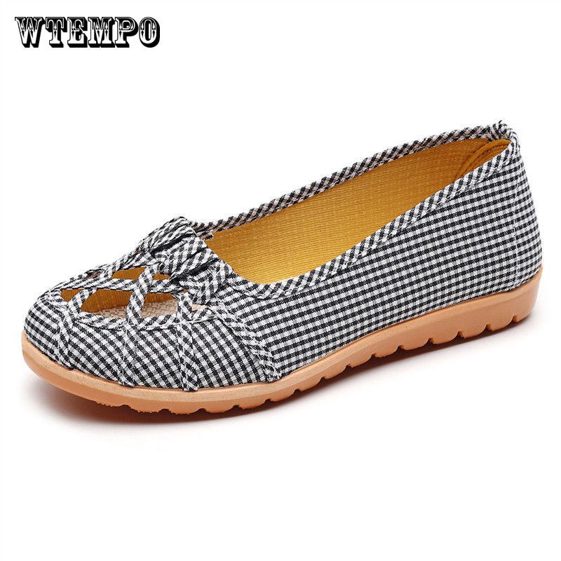 Pair of Shoes Women Casual Ballet Slip on Flats Loafers Summer Hollow Out Sandals
