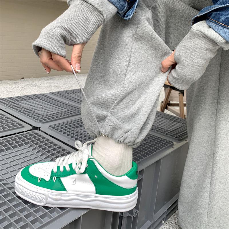 Double Zip Hooded Sweater Outer Sportswear Spring Loose Solid Color Casual Trousers Drawstring Sweatpants