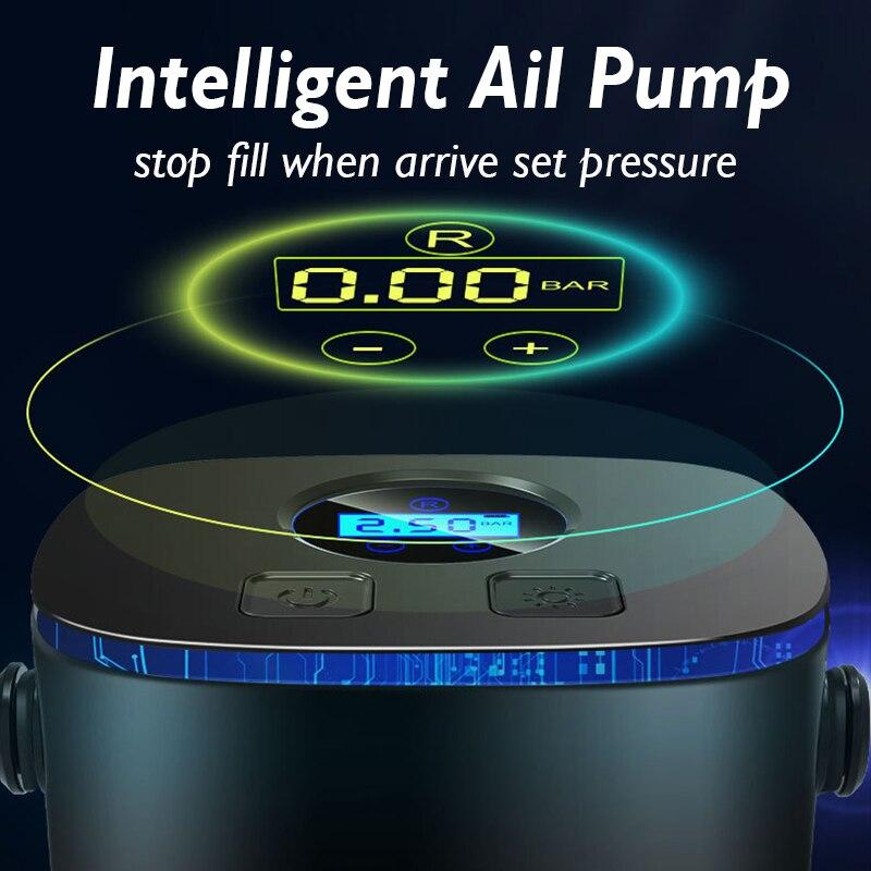 Digital/Pointer Car Air Pump Car Tire Inflator Tire Pressure Tester Handle 150PSI Portable for 12V Car Motorcycles Bicycles
