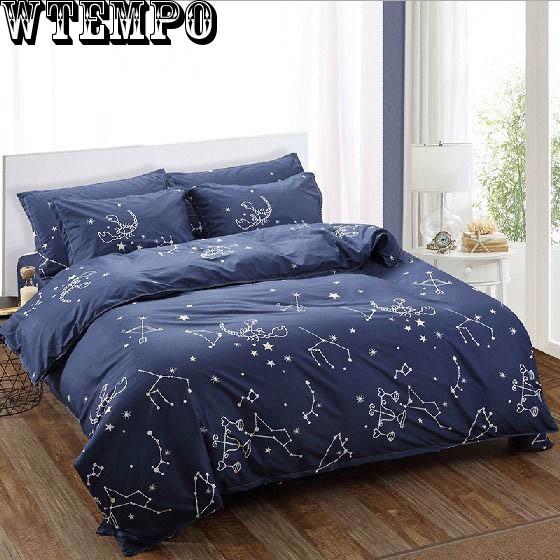 textile cotton Bohemia style 4pcs bedding set Linen fabric soft bedspread duvet cove