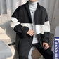Sweater Cardigan Coat Men's Loose Stitching Color Thickened Knitted Cardigan Coat Warm and Comfortable Breathable Men's Sweater