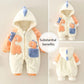 Net Red Baby Clothes Winter Clothes Men's and Women's Baby Full Moon Clothes Climbing Clothes Plush Warm Suit Newborn One-piece Clothes