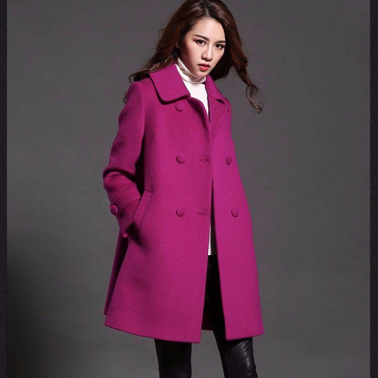 Autumn Winter Jacket Women Overcoat Wool Coat Plus Size 3xl 4xl Slim Blend Clothes Ladies Outerwear