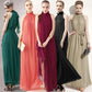 Super Long Ankle Length Skirt Bohemian Solid Color Chiffon Plus Size Dress Holiday Beach Skirt Light and Breathable Elegant Chiffon Long Skirt