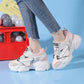 Small Taller Sports Shoes Spring Net Red Women's Shoes Breathable Platform Sneakers