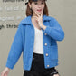Woman Winter One Button Jacket Coat Pocket Wool Blend Cape Keep Warm Outwear Tops