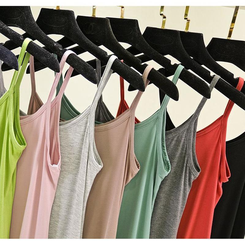 Women's Modal Suspenders Pajamas Suit Set Summer Vest Large Size Loose Thin Shorts Homewear Solid Color Two-piece Suit Ruffled Hem