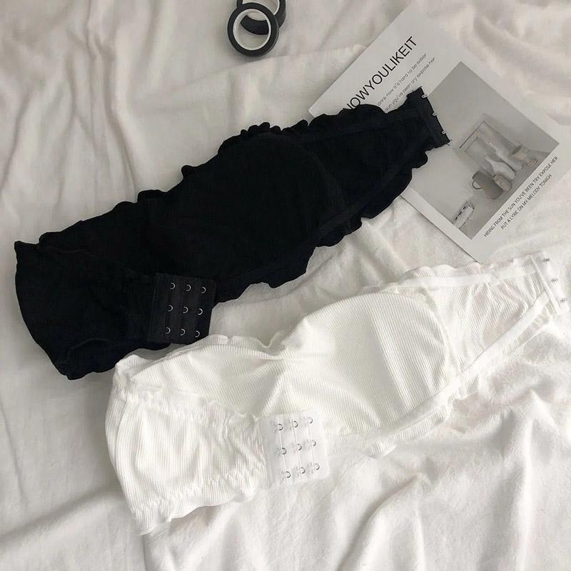 Korean Version of The Anti-glare Beauty Back Invisible Strapless Tube Top Wrap Chest No Steel Ring Underwear Bra