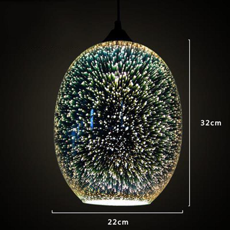 Led 3D Chandelier Creative Restaurant Cafe Bar Psychedelic Dazzling  Romantic Fireworks Chandelier