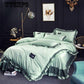 New Natural Mulberry Silk Bedding Sets Duvet 4pcs Cotton Silk Lace Duvet Cover  Sheet Sets