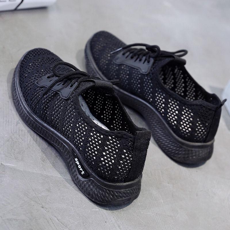 Clearance Women's Sports Shoes Korean Wild Women's Shoes Flat Casual Shoes Spring Students Mesh Shoes