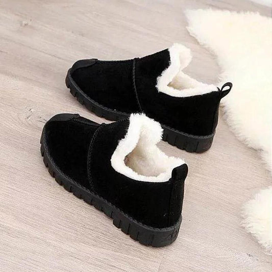 Autumn and Winter Cotton Shoes Women's Winter Warm Fleece Korean Version All-match One Pedal  Casual Shoes