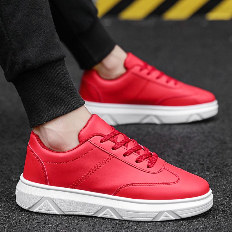 Men Casual Board Shoes Lace up Comfortable  White Sneakers Male Fashion Letter board shoes