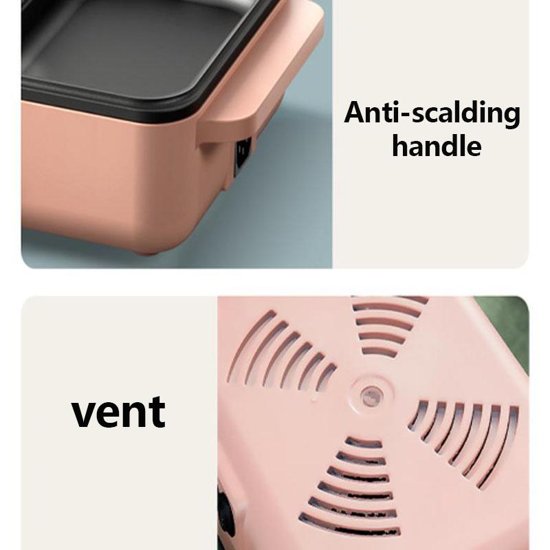 1360W 2 Person Heat Pot BBC Machine Nonstick Pot Smokeless Fried Steak Pan Multi-purpose Grill Pan for Family