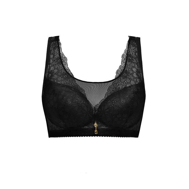 Underwear Women's Bra Non Steel Ring Gathers Anti Sagging Closes Auxiliary Breast Breathable Ultra-thin Bra In Summer