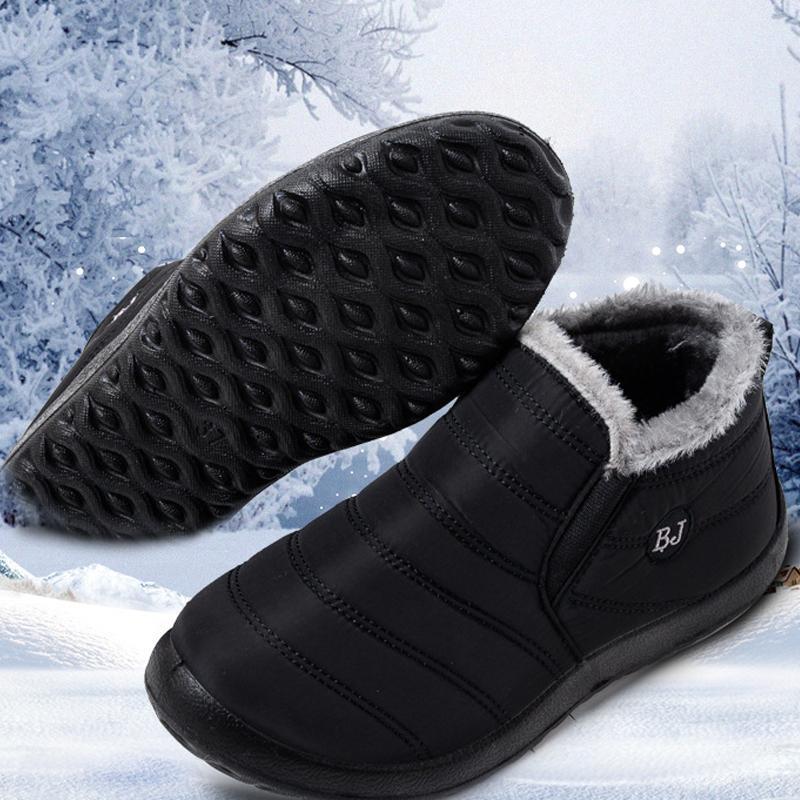 Women's Winter Waterproof Boots Cotton Shoes Women's Snow Boots Non-slip Warmth and Velvet Thick Cotton Boots