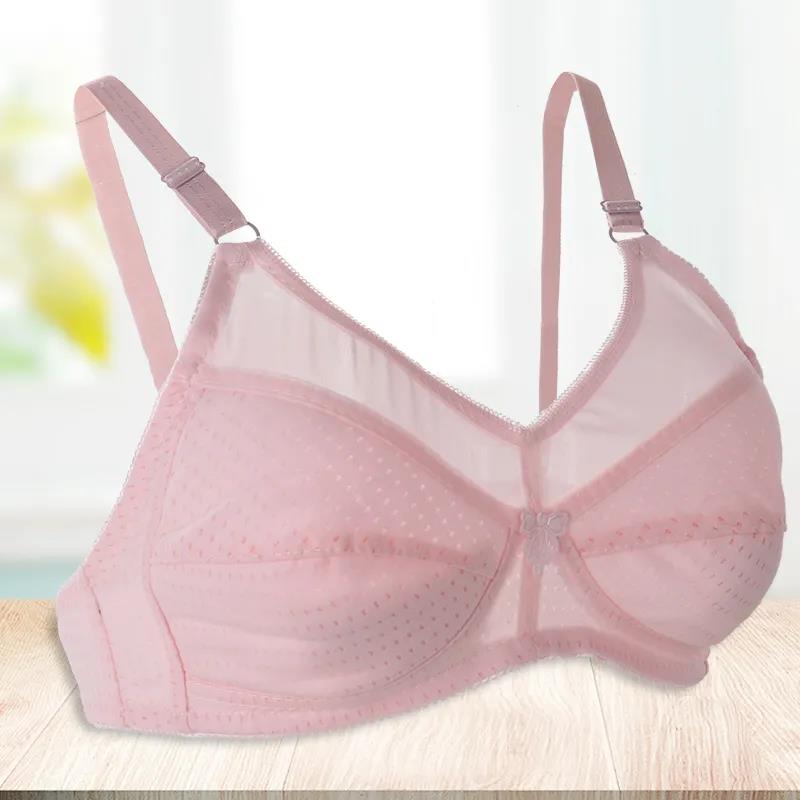 Thin Cotton Skin-Friendly Breathable No Steel Ring Comfortable Gathering Women's Underwear Bra