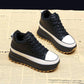 High-top Casual Shoes Women Autumn and Winter All-match Thick-soled White Shoes Sports Shoes Loose Shoes Board Shoes Plus Velvet Shoes