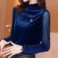 Women's Spring and Autumn Half Turtleneck Bottoming Shirt Solid Color Long Sleeve Top