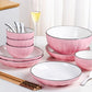 Set Creative Ceramic Bowl Plate Japanese Noodle Soup Bowl Eating Pumpkin Vegetable Plate Dish