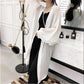 Long Thin Coat Women's Mid-length Chiffon Cardigan with Shawl Ultra-thin Coat Loose Shirt Summer Thin Sun Protection Coat