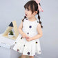 Girls Dress Summer Simple Print Children's Skirt Little Girl Princess Dress Round Neck Sleeveless A-line Skirt Thin Dress