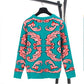 Unisex Vintage Thicken Sweater UFO Clouds Jacquard Pullover Winter Knitted Retro Loose Top