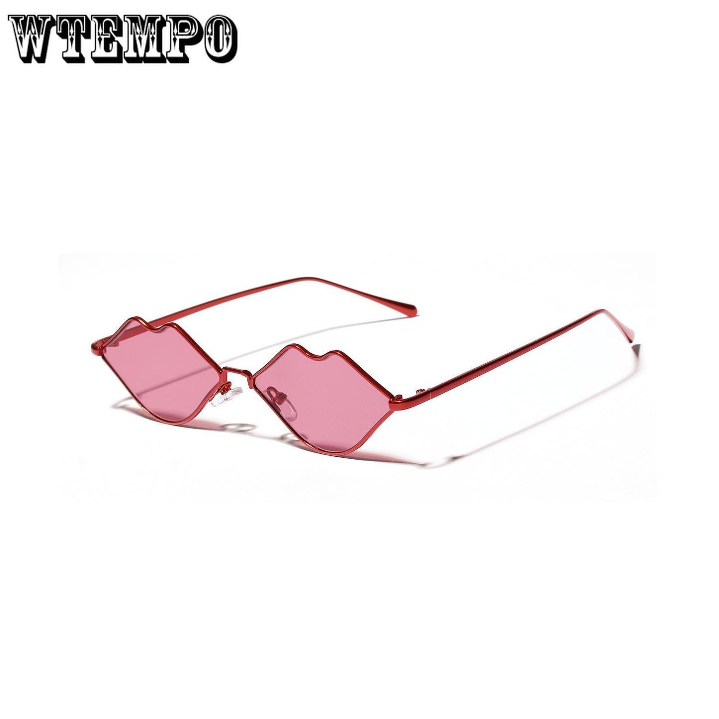 WTEMPO Lips glasses Europe and the United States personality red lips sunglasses female color lens