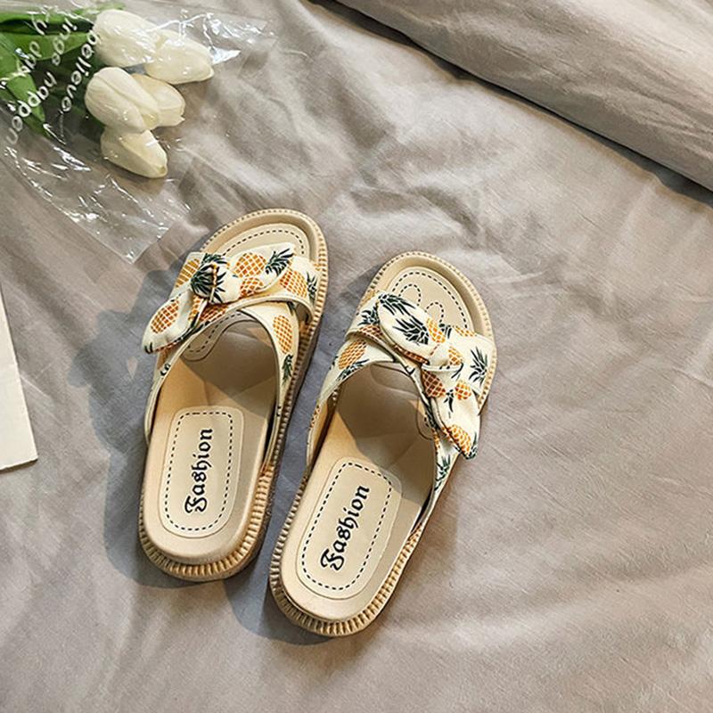 Women Open Toe Sandals and Slippers Women's Summer  Thick-soled Beach Shoes Seaside