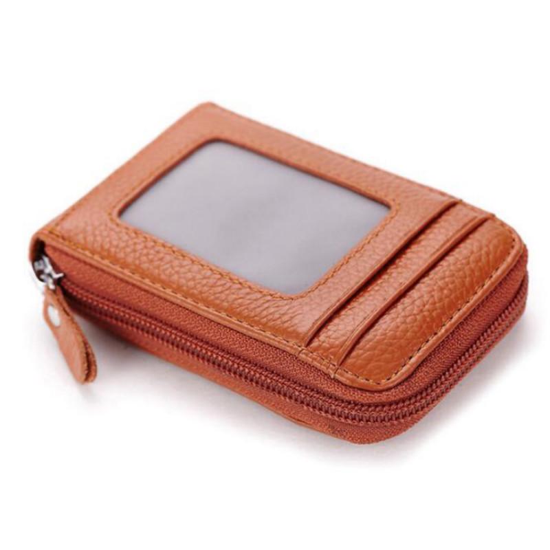 Pu Leather Business Card ID Holder Credit Card Holder Case Men Women Mini Wallet for Card