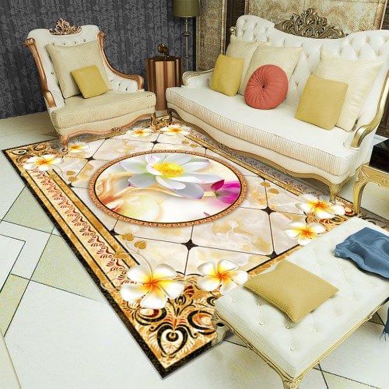 Modern Soft Persian Carpet for Living Room Non-slip European Carpet for Bedroom Bedside Rugs Parlor