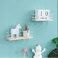Wall Mounted Storage Rack Home Punch-Free Storage Rack Metal Solid Wood Waterproof Display Shelf