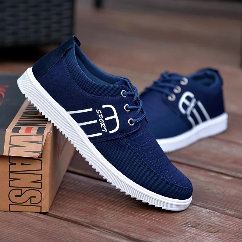 Men's Casual Canvas Shoes Spring Lightweight Sports Shoes Non-slip Breathable Sneakers Working Driving Shoes