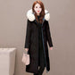 Cotton-padded Clothes Women's Mid-length Winter Clothes Korean Style Loose Fashion Women's Fur Collar Down Padded Coat