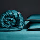 Duvet Cover Sets Silk Bedding Set Satin Grey Queen Bed Quilt Silky 4Pcs Set Summer Bedclothes