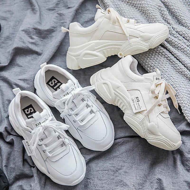 Thick-soled White Shoes Ins Autumn New Shoes Female Students Korean Version of All-match Sports Shoes Casual Net Red Daddy Shoes