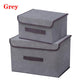Fabric Household Double Cover Storage Box Organizer Box Basket Cotton Linen Container