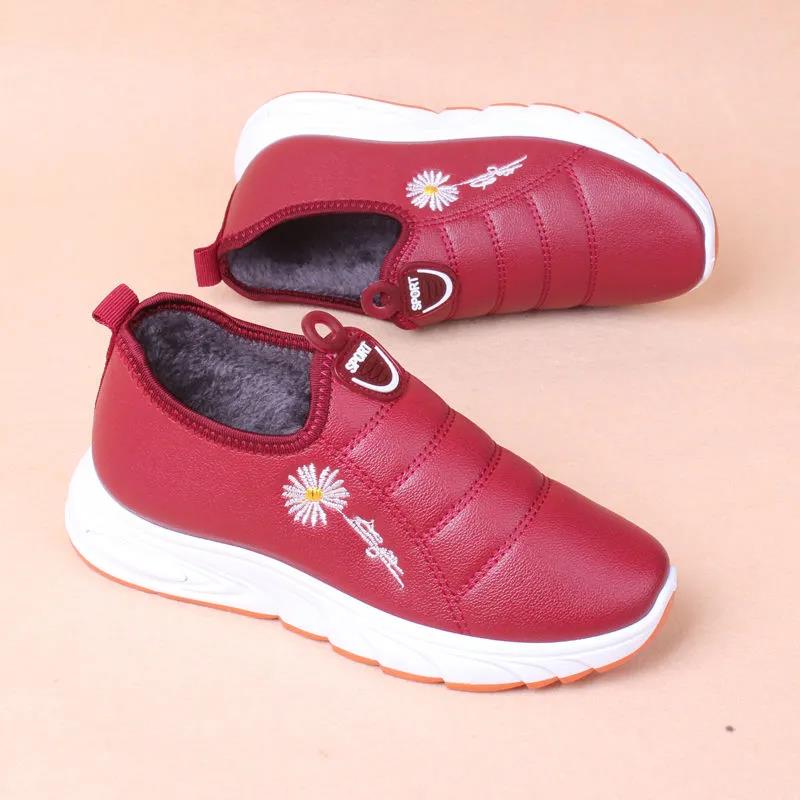Autumn and Winter Cotton Shoes Women Fleece Warm Waterproof Non-slip Ladies Cotton Shoes