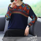 Plus Size Printed Sweater Women Autumn Winter Loose O-neck Long Sleeve Pullover Ladies Knit Jumper Top Warm Woolen Sweater