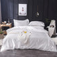 Washed Ice Silk Four-piece Set Pure Color Satin Silk Imitation Silk Bedding