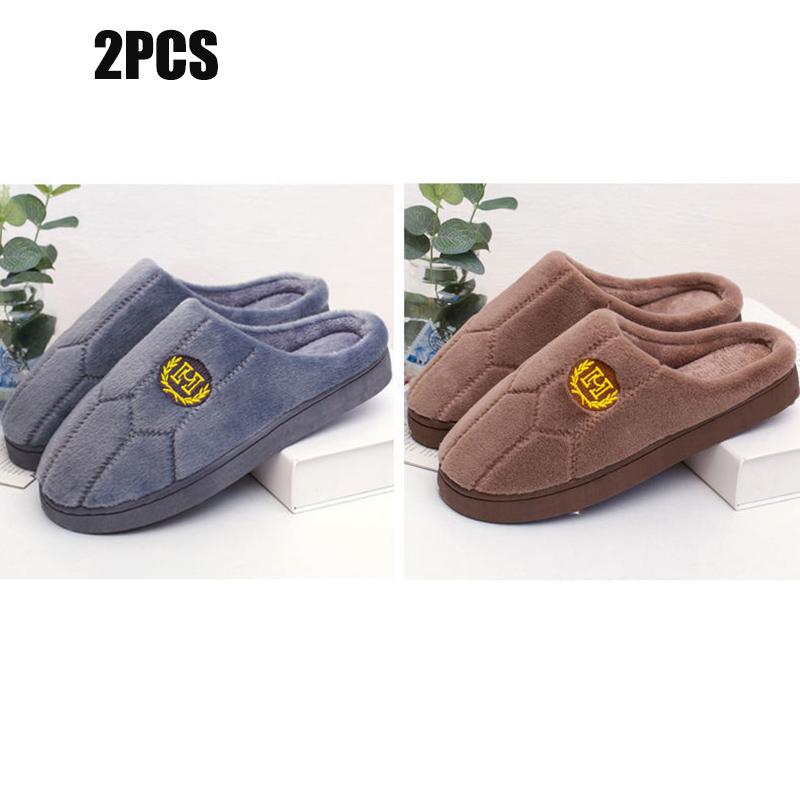 Women's Indoor Cotton Slippers Thick-soled Non-slip Home Household Couple Slippers Men's Warm Thick Plush Slippers