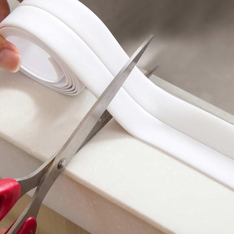 Sealing Strip Tape Sink Bath White PVC Self Adhesive Waterproof Wall Sticker for Bathroom Kitchen Beautiful Seam