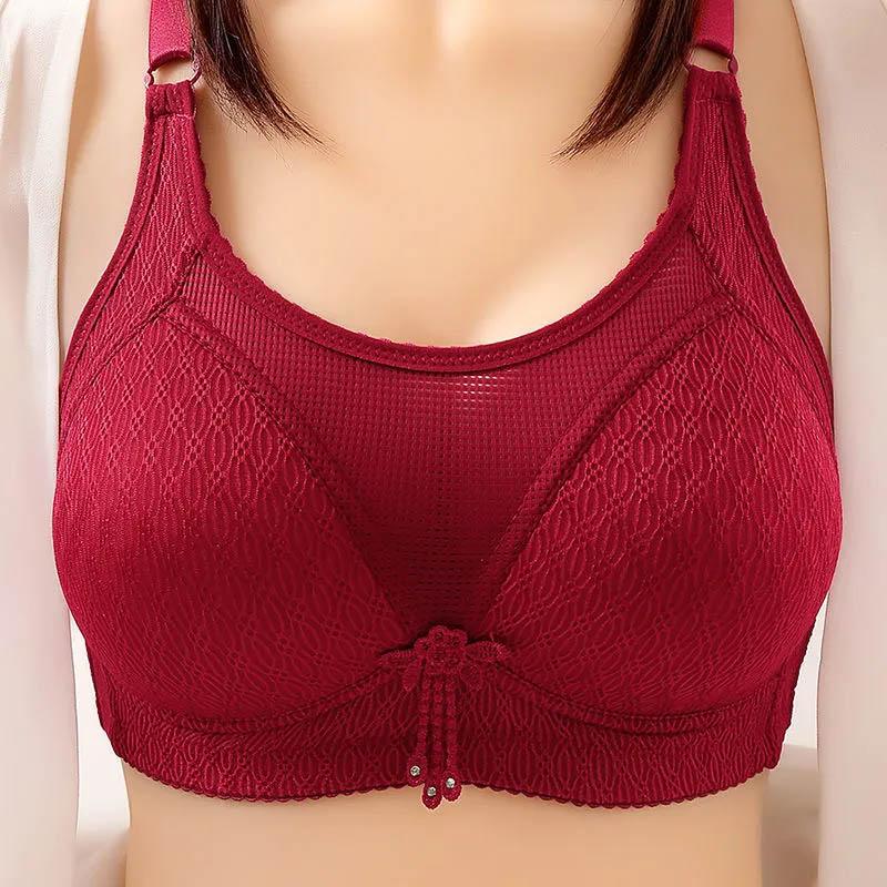 Thin Underwear Women's No Steel Ring Bra Gather Adjustment Type Upper Collection Auxiliary Breast Sexy Anti-glare Anti-sagging Shaping Bra