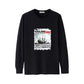 Round neck loose large size men's clothing trend wild T-shirt long-sleeved men's cotton T-shirt