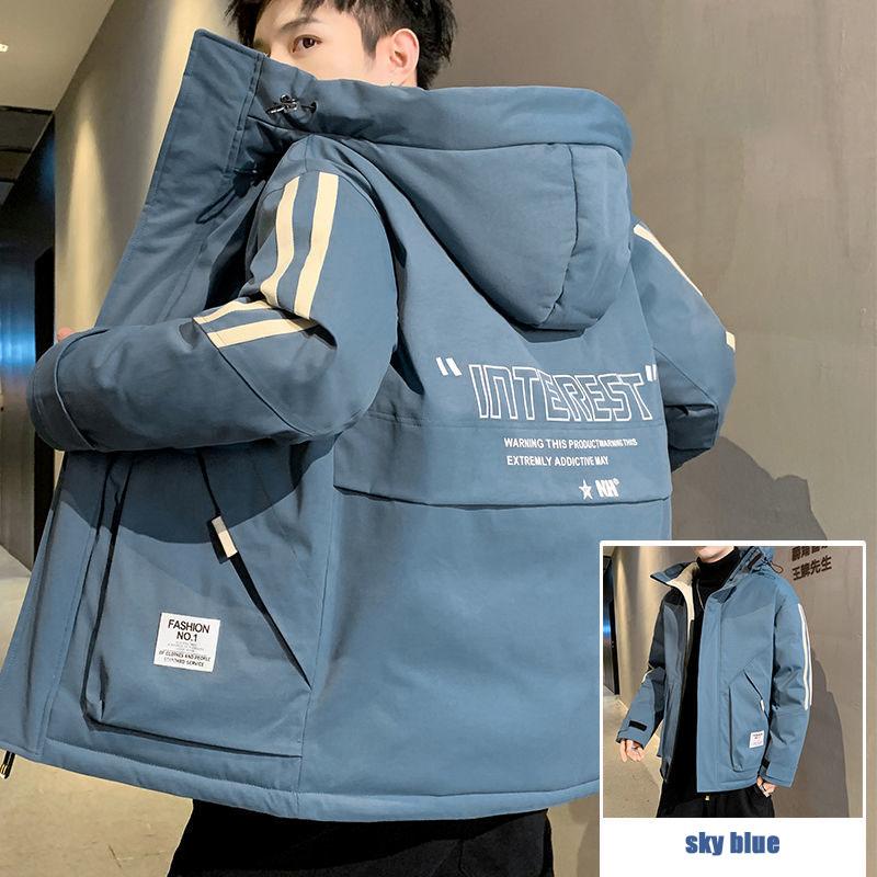 Men's Winter Coat Thickened Short Section Korean Style Trendy Cotton Coat Student Winter Warm Coat