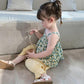 Children Dress Girls Summer Thin Dress Suspender Dress Floral Strapless Princess Dress Ruffled Vest Skirt