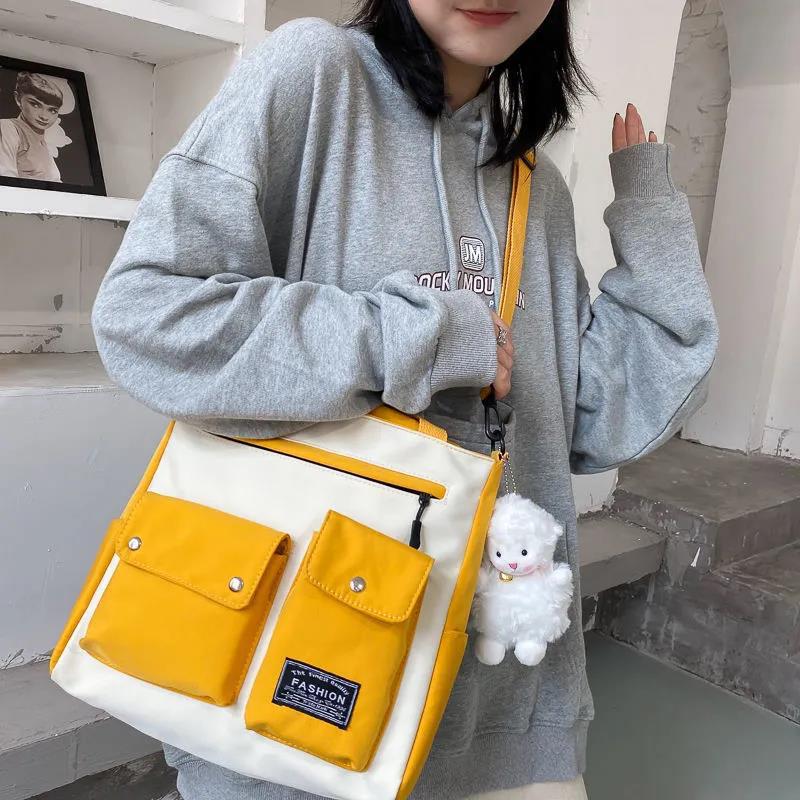 Large Capacity Canvas Bags Women Travel Casual Large Daily Shoulder Tote Handbag Simple