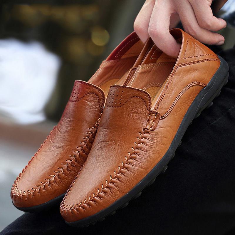 Soft Soles and Soft Leather Breathable Shoes for Men, Casual Shoes with Comfortable Shoes for Men