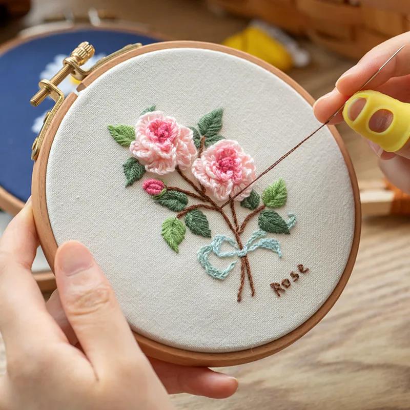 Embroidery Diy Beginner Self-embroider Making Children's Embroidery Gift Novice Ribbon Embroidery